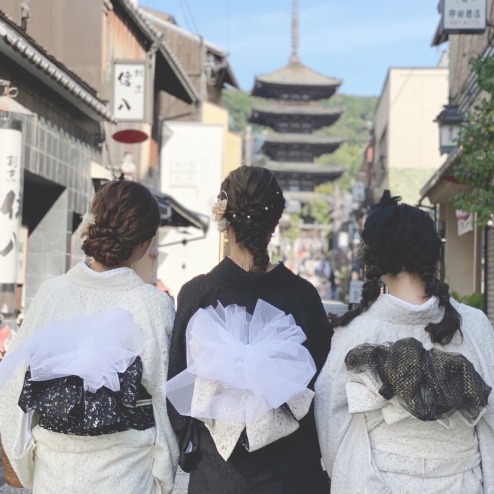京都祇園着物レンタルきてみる。修学旅行プラン