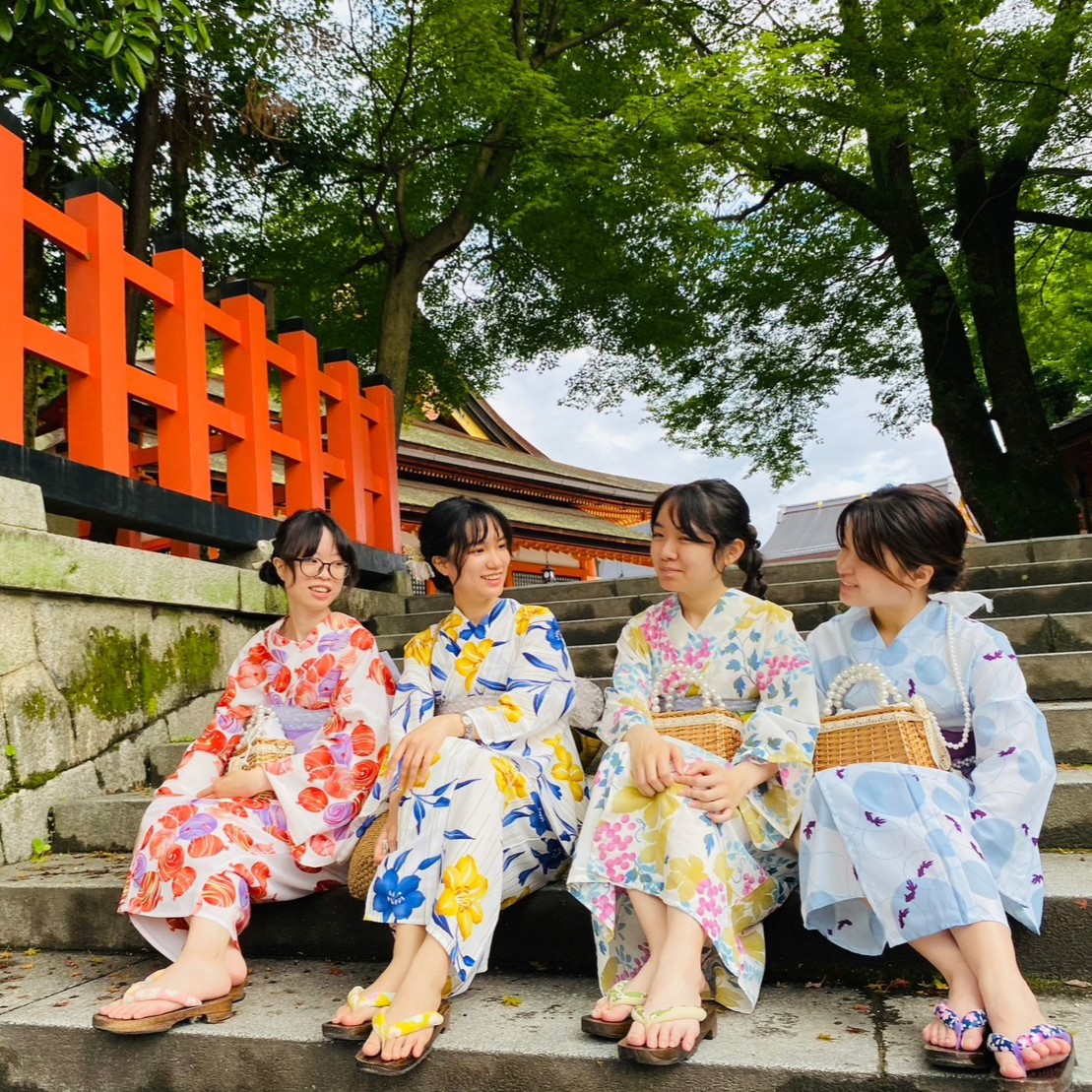 京都祇園着物レンタルきてみる　浴衣修学旅行プラン